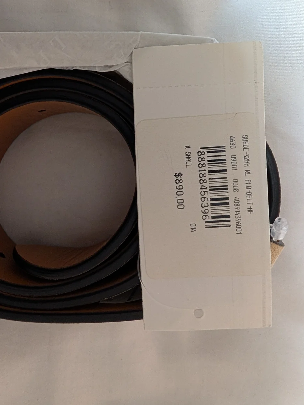 Ralph Lauren Double RL Two-Tone Brown Leather Belt with Dark Edge